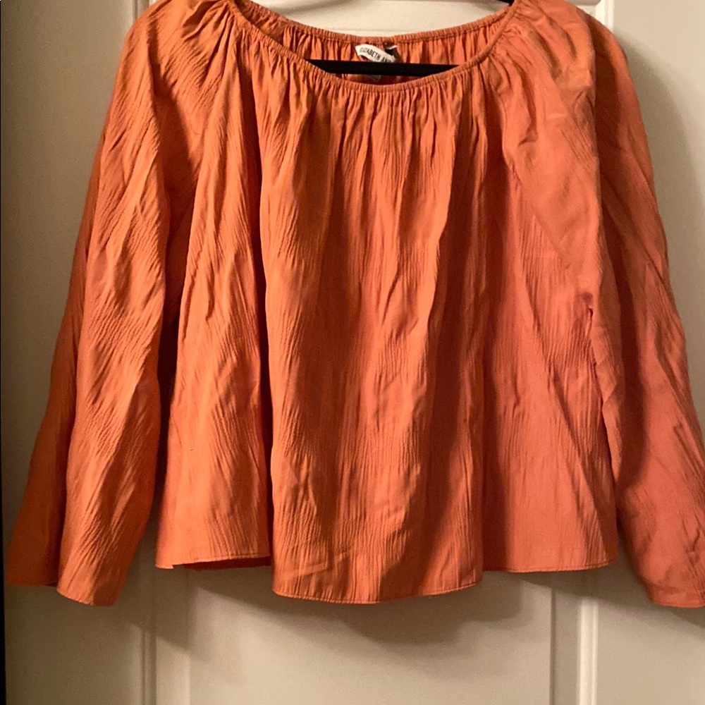 Orange Off-Shoulder Blouse